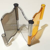 کرکره پلی کربنات شفاف 4 میلیمتر پنل 13 سانتیمتر لوله استیل