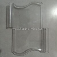 کرکره پلی کربنات شفاف طرح اس 6 میلیمتر پنل 13 سانتیمتر لوله استیل