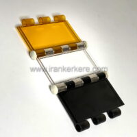 کرکره پلی کربنات شفاف طرح اس 8 میلیمتر پنل 11 سانتیمتر لوله استیل