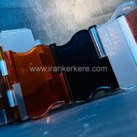 کرکره پلی کربنات شفاف طرح اس 8 میلیمتر پنل 13 سانتیمتر لوله استیل